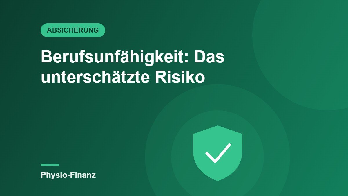 Berufsunfähigkeit: Das unterschätzte Risiko im Therapeutenberuf